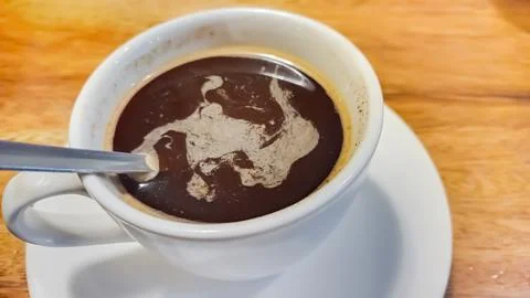Black coffe in the cup Stock-Fotos