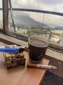 Black coffe Stock Photos