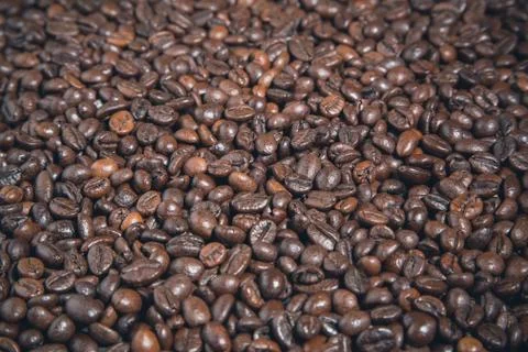 Black coffee beans background Stock Photos