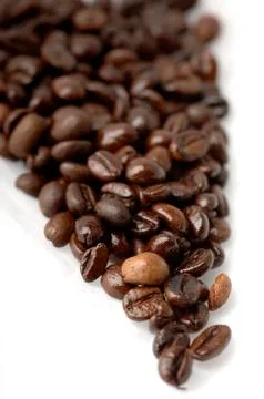 Black coffee beans Foto stock