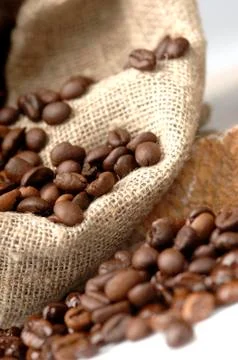 Black coffee beans Stock Photos