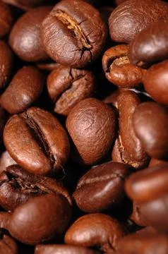 Black coffee beans Stock Photos