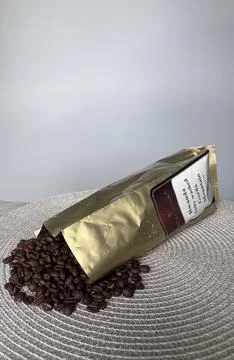 Black coffee beans Stock Photos