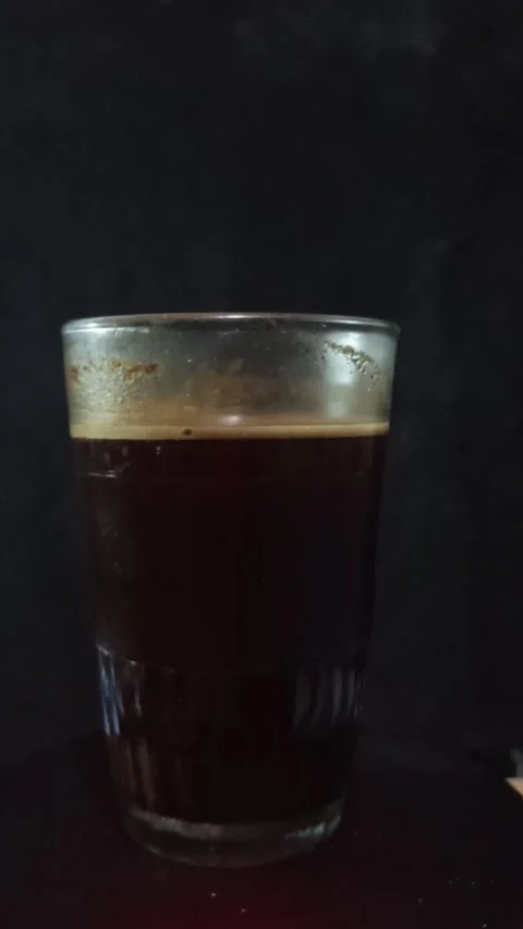 Black coffee brewed with boiling water Stock Footage 280862121