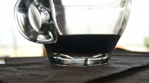 Black coffee in cup. Stock Footage 148918069