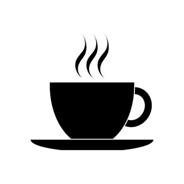 Black coffee cup icon Stock Illustration