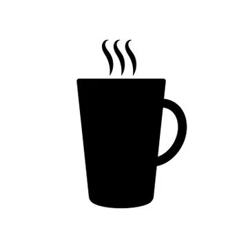 Black coffee cup icon Stock Illustration