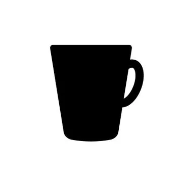 Black coffee cup icon Stock Illustration