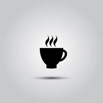 Black coffee cup icon Stock Illustration