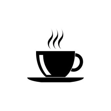 Black coffee cup icon Stock Illustration