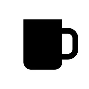 Black coffee cup icon Stock Illustration