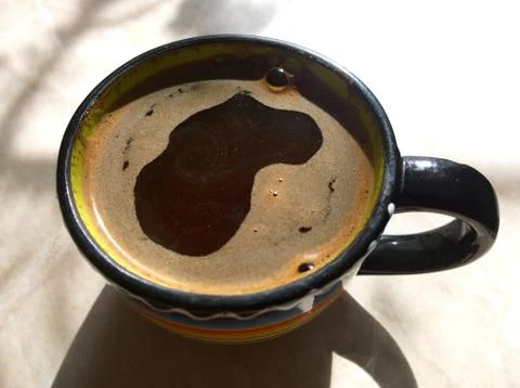 Black coffee in a cup Stock Photos