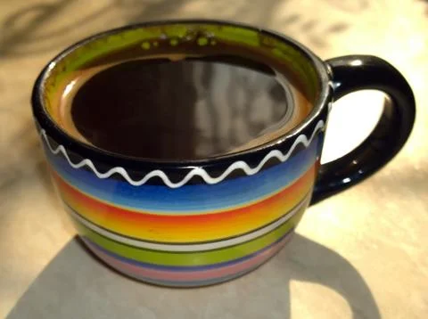 Black coffee in a cup Stock Photos