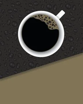 Black coffee cup poster Stock Illustration