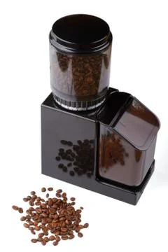 Black coffee grinder Stock Photos