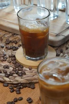Black Coffee ice Stock Photos