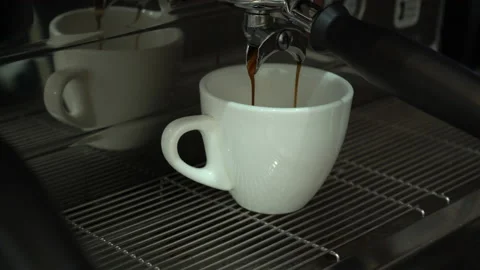 Black coffee percolation process Stock Footage 229859839
