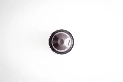 Black coffee pod on white surface isolated Stock Photos