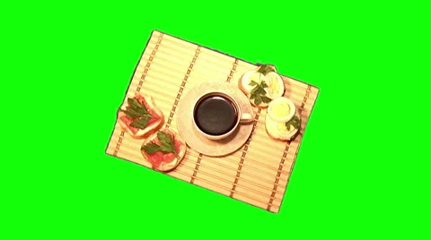 Black coffee rotating 24 Stock Footage 44460110