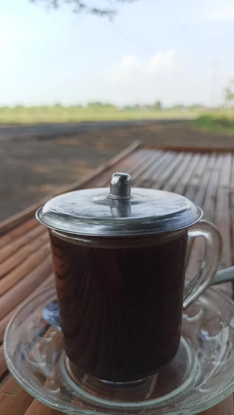Black Coffee in a Simple Place Video stock 318541842