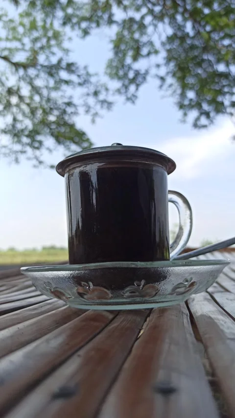 Black Coffee in a Simple Place Video stock 318541860