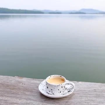 Black coffee on the table Stock Photos