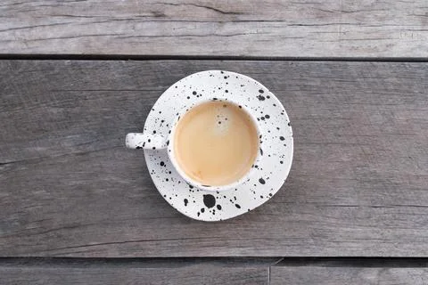 Black coffee on the table Stock Photos