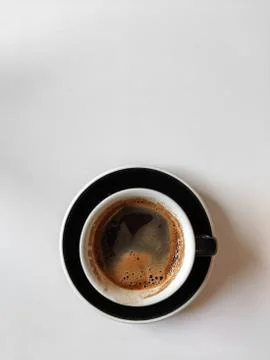 Black coffee on a white background Stock Photos