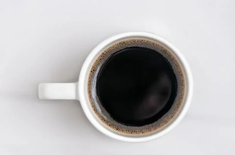 Black Coffee White Cup Stock-Fotos