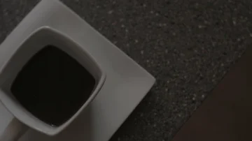 Black coffee white cups Stock Footage 85952100