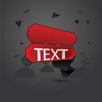 Black Coffin banner Stock Illustration