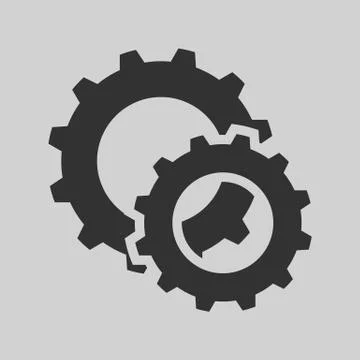 Black cogs gears Stock Illustration