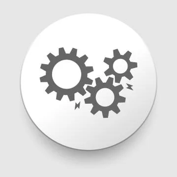 Black cogs - gears on light background Stock Illustration