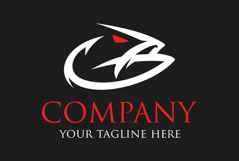Black Color Abstract Hook Fish Logo Design	 Stock Illustration