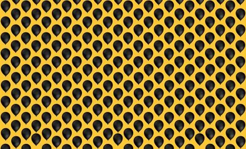 Black color Balloon pattern . 3d rendering. 3d illustration イラスト素材