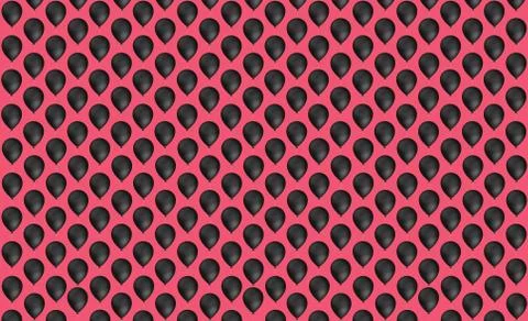 Black color Balloon pattern . 3d rendering. 3d illustration Stock Illustration