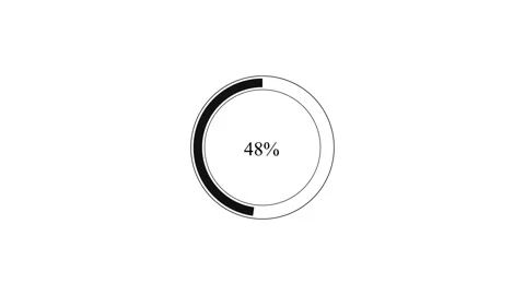 Black Color Circle countdown timer 0% to 100% animation. Animated circular .. Vídeo Stock 329480084