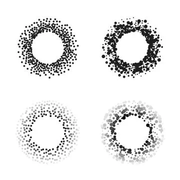 Black color circle frames on white background with space for your text. Creative Illustrazione stock