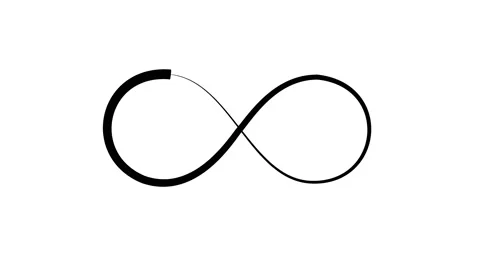 black color infinity symbol animation ba... | Stock Video | Pond5