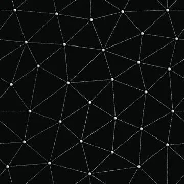 Black color low polygon triangle pattern 스톡 일러스트