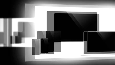 Black color multi device Stock Footage 162171166