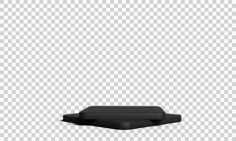 Black color object stand showcase exhibition square dark black stage produc.. Stock Illustration