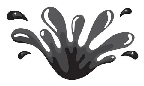 Black color splash Stock Illustration