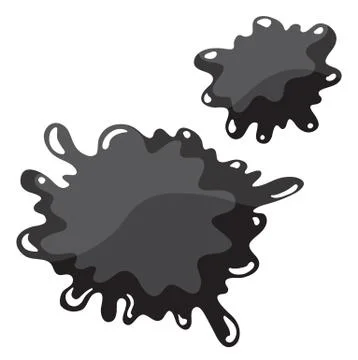 A black color splash Illustrazione stock