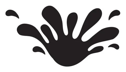 Black color splash Stock Illustration