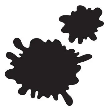 Black color splash Stock Illustration