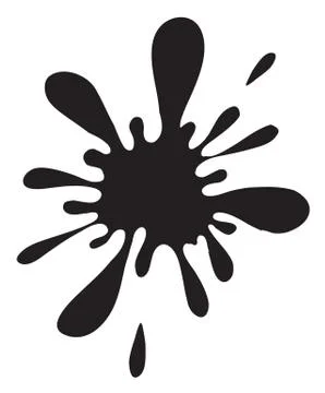 Black color splash Stock Illustration