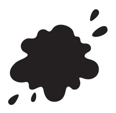 Black color splash Stock Illustration