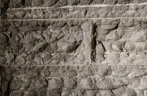 Black color stone with abstract pattern and texture Foto stock