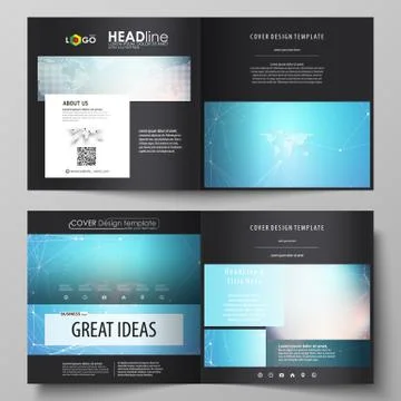 The black colored vector illustration of the editable layout of two covers Stock Illustration